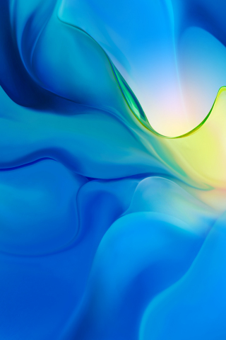Wavy, waves, gradient, blue-green, Huawei P30, stock, abstract, 240x320 wallpaper