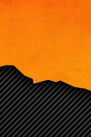 Orange-black surface, lines, abstract, 240x320 wallpaper