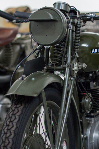 Vintage, retro, motorcycle, bike, front, 240x320 wallpaper