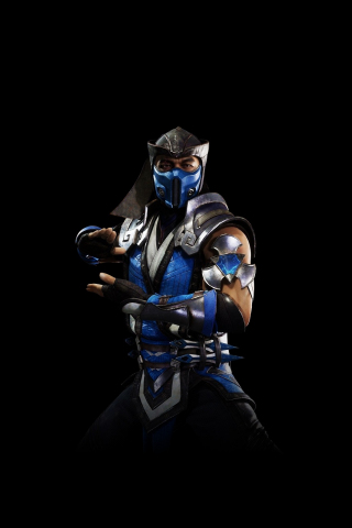 Sub-Zero, warrior, Mortal Kombat 11, video game, minimal, 240x320 wallpaper