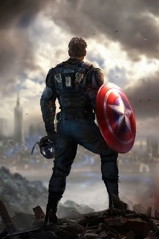Captain America, marvel's avengers, First Avenger, 240x320 wallpaper