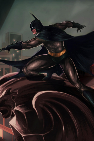Artwork, batman, dc comics, Guardian of Gotham, superhero, 240x320 wallpaper