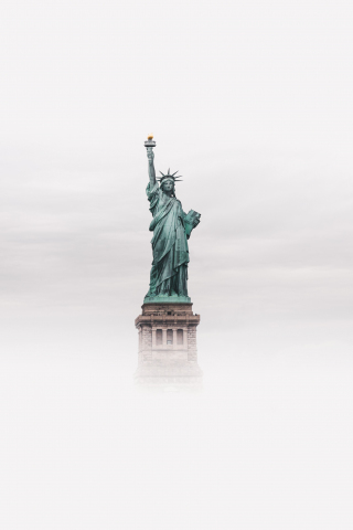 Statue of Liberty, architecture, minimal, 240x320 wallpaper