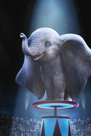 Dumbo, Elephant, animation movie, 2019, 240x320 wallpaper
