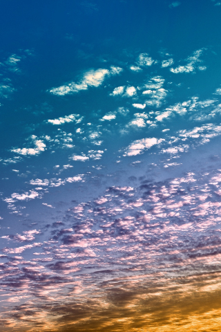 Clouds, sky, sunset, nature, 240x320 wallpaper