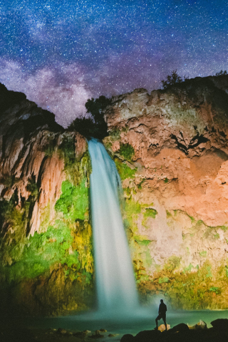 Havasu Falls, waterfall, nature, US, 240x320 wallpaper