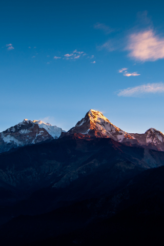 Annapurna Massif, mountain, Himalayas, mountain range, 240x320 wallpaper