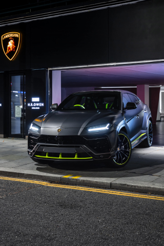 Lamborghini Urus Graphite Capsule, luxury sport car, 2022, 240x320 wallpaper