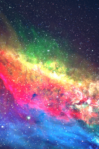 Colorful, galaxy, space, digital art, 240x320 wallpaper