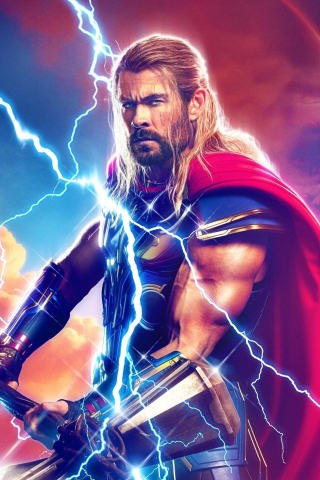Thor: Love and Thunder, movie poster, 2022, 240x320 wallpaper