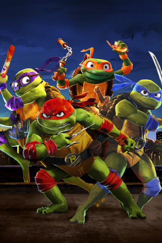 Download wallpaper 240x320 2023 animated movie, teenage mutant ninja ...