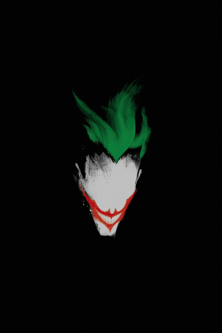 Joker, smile, minimal, 240x320 wallpaper