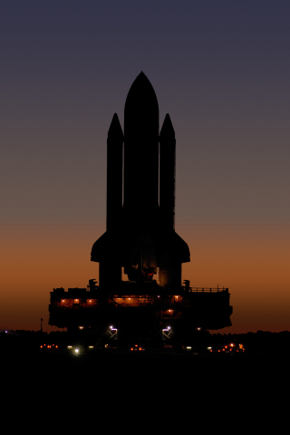 Nasa's rocket, sunset, 240x320 wallpaper