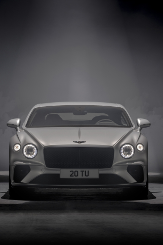 Bentley Continental GT speed, 2021, white car, 240x320 wallpaper