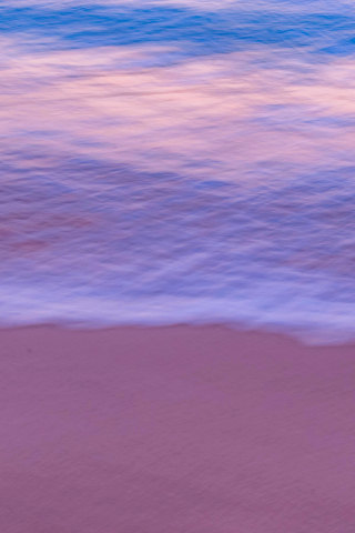 Blue-white sea waves, beach, 240x320 wallpaper