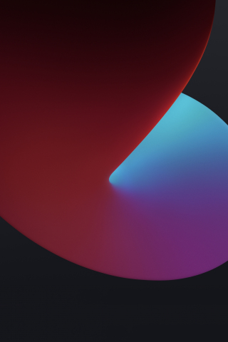 Red-blue, abstract iPad OS 14, 240x320 wallpaper