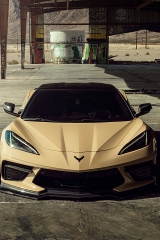 2023 Corvette C8 Sand Vossen Gabes, luxury sports car, 240x320 wallpaper