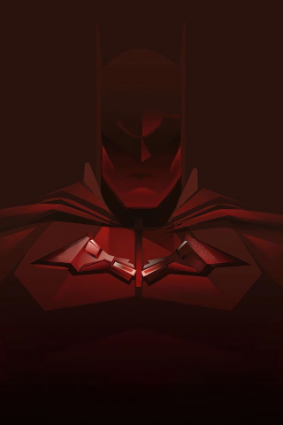 Batman, red and minimal, 2021, 240x320 wallpaper