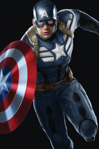Captain America, superhero, marvel comics, 240x320 wallpaper