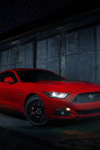 Red Ford Mustang, 2019, 240x320 wallpaper