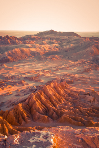 Chile, hills, cliffs rocky, landscape, aerial view, 240x320 wallpaper