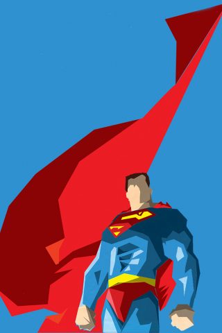 Superman, minimal, low poly, dc comics, artwork, 240x320 wallpaper
