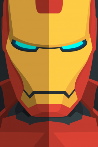 Iron man, minimal, superhero, 240x320 wallpaper