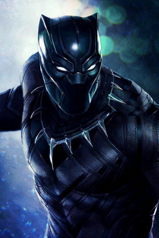 Black Panther, superhero, artwork, 240x320 wallpaper