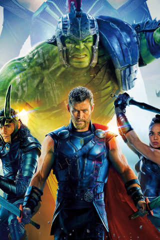 Thor: Ragnarok, movie, poster, cast, 2017, 240x320 wallpaper