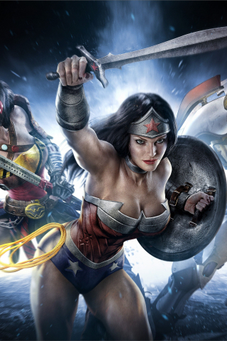 Wonder woman, Infinite Crisis, video game, superhero, 240x320 wallpaper
