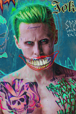 Jared Leto, Joker, fanart, 240x320 wallpaper