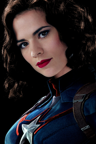 Peggy Carter, Hayley Atwell, Captain America, marvel comics, celebrity, 240x320 wallpaper