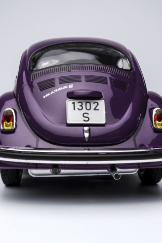 Volkswagen Beetle, car, toy, rear, 240x320 wallpaper