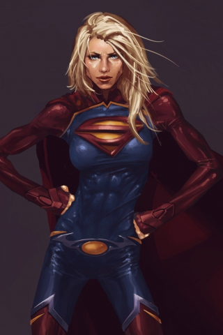 Kryptonian, supergirl, artwork, 240x320 wallpaper