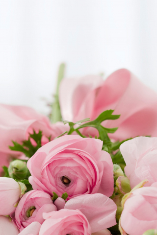 Roses, bouquet, pink flowers, 240x320 wallpaper
