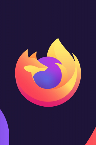 Firefox, material, colorful, 240x320 wallpaper
