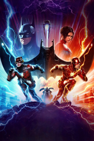 The Flash, 2023 movie, all heroes poster, 23, 240x320 wallpaper