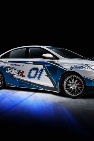 2018, racer car, Geely Emgrand GL, side view, 240x320 wallpaper