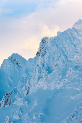 Glacier, mountain, snowy peaks, nature, 240x320 wallpaper