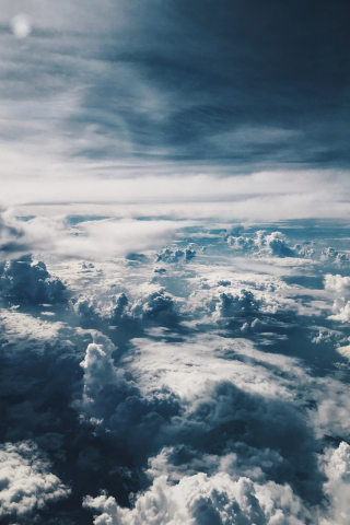 Sky, clouds, nature, sea of clouds, 240x320 wallpaper