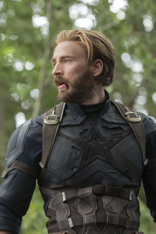 Captain America, Chris Evans, Avengers: infinity war, movie, 240x320 wallpaper