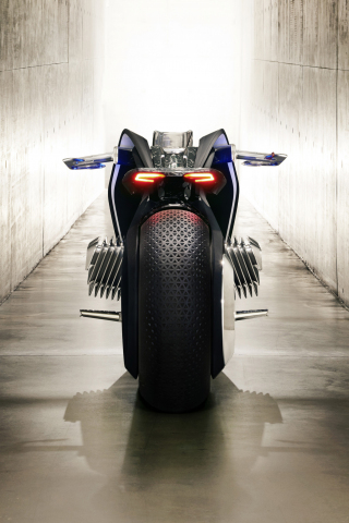 BMW vision next 100, concept bike, rear, 240x320 wallpaper