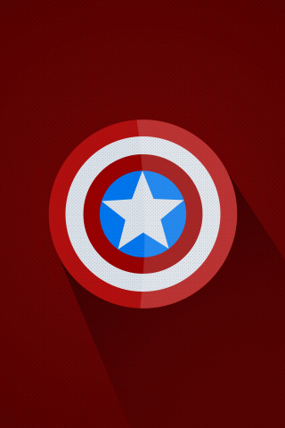 Shield of Captain America, superhero, minimal, 240x320 wallpaper