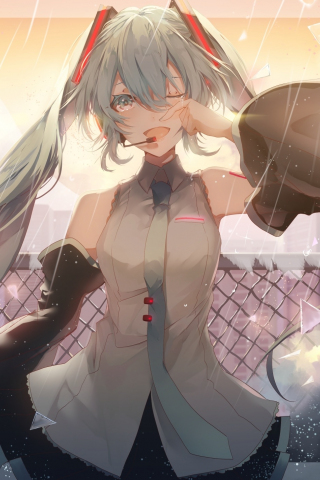 Cute, android, Hatsune Miku, art, 240x320 wallpaper