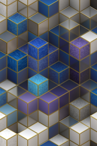 Cubes, cubic square, abstract, 240x320 wallpaper