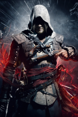 Assassin's Creed, fighter skin, game, 240x320 wallpaper