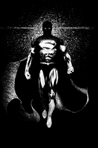 Superman, 2020, dark & minimal, art, 240x320 wallpaper