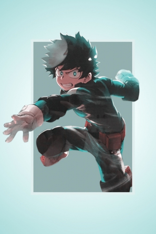 Angry, Izuku Midoriya, anime boy, minimal, 240x320 wallpaper