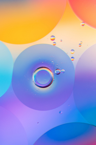 Colorful, bubbles, texture, abstract, 240x320 wallpaper