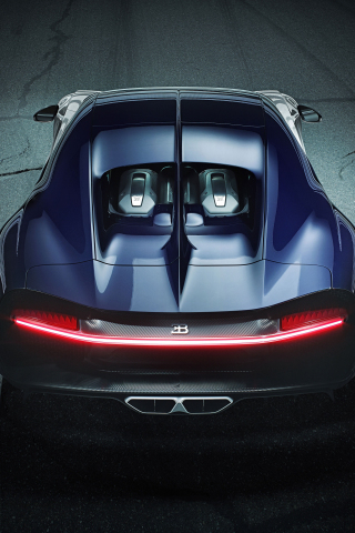 Bugatti Chiron Sport, tail lights, sports car, 240x320 wallpaper